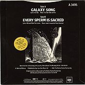 Galaxy Song A 3495 - Okładka: tył